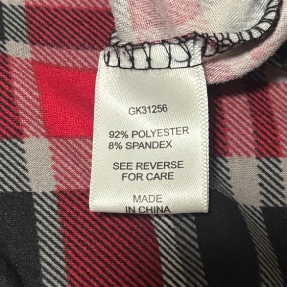 Alison Andrews Babydoll V-Neck Peasant Sleeve Blouse M Red Plaid - Picture 7 of 8